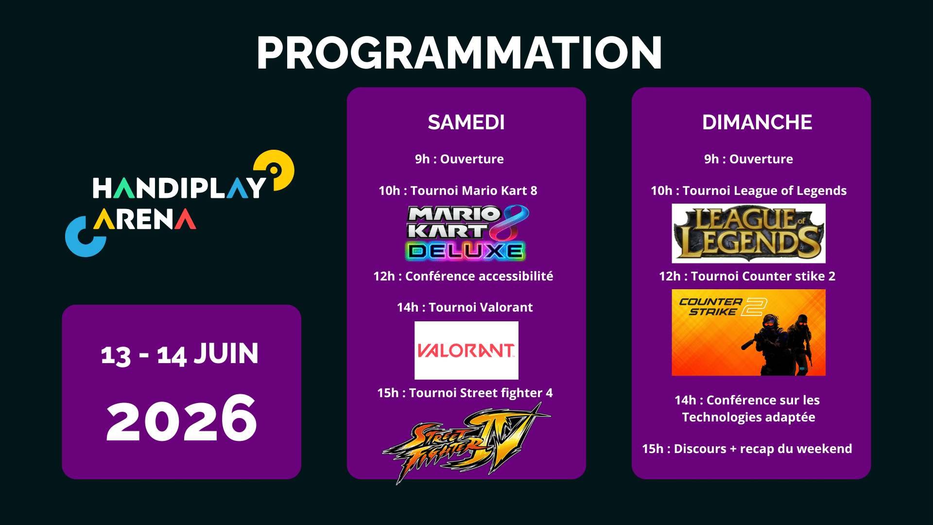 Programmation du week-end
